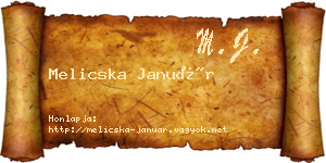 Melicska Január névjegykártya